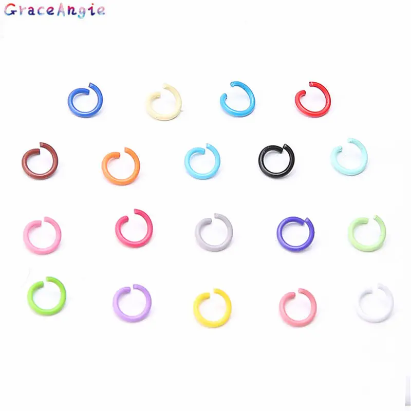 

GraceAngie 100 шт красочные круглые кольца для прыжков разделенные кольца соединители смешанные Diy ювелирные изделия в поисках аксессуары оптовы...