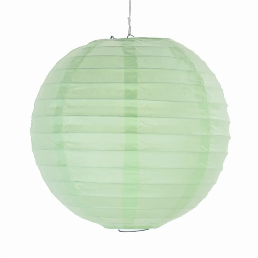 Light Green 10 шт. 25 см Золотой Круглый Китайский бумажный фонарь на день рождения Свадебный декор подарок ремесло DIY Розничная - Цвет: Light Green