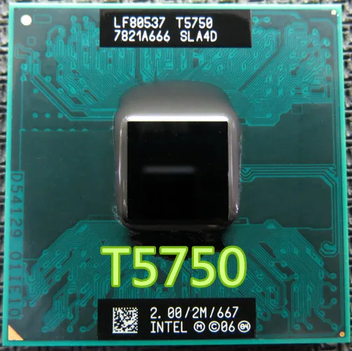 Процессор intel Core 2 Duo T5750 t5750 цп мб кэш памяти/2 0 ггц/667/двухъядерный процессор Socket 479