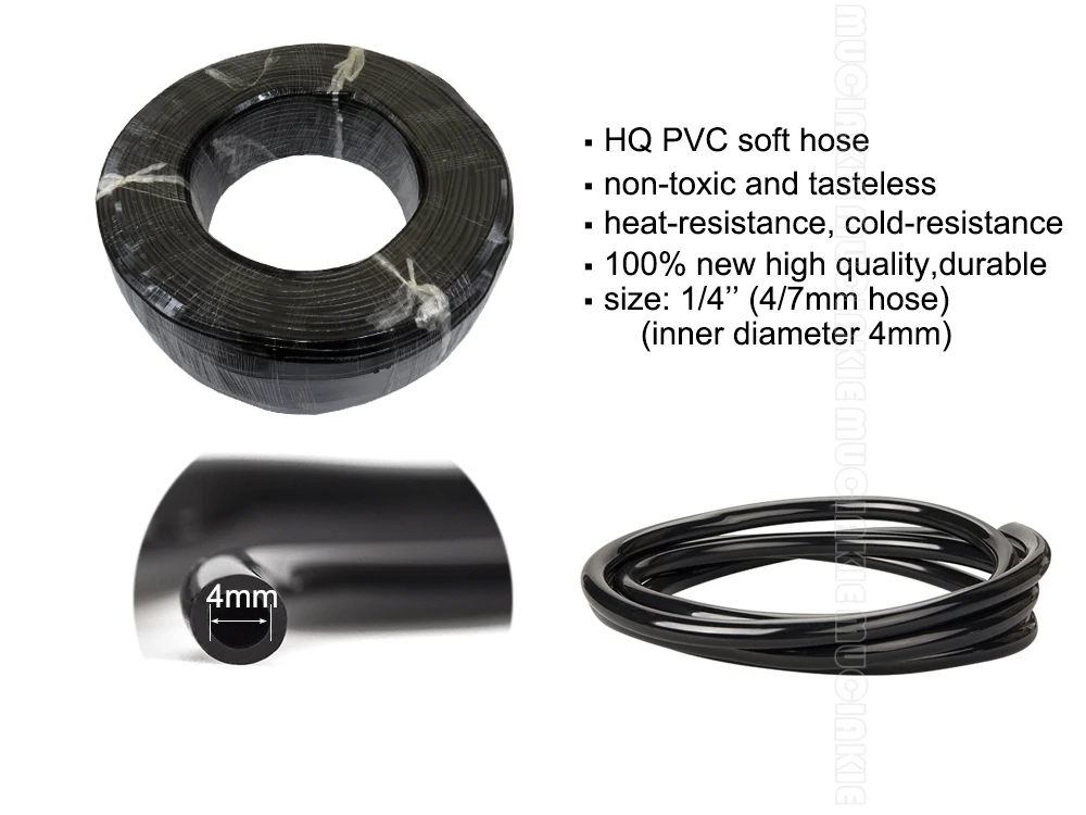 

MUCAIKIE 50M to 5M Garden Irrigation Kits with Misting Sprinkler Nozzle System Micro Drip Dripper Set for Plants Bonsai Yard