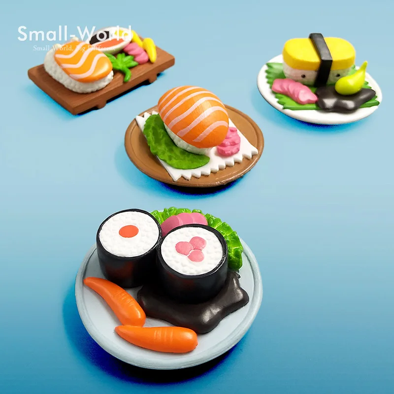 Diy миниатюрная еда суши искусственное украшение сказочный сад мультяшный