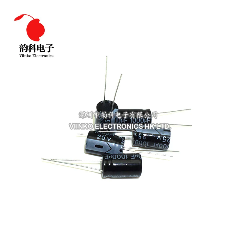 

250pcs 25V 1000UF 10*17mm Aluminum Electrolytic Capacitor 10X17mm