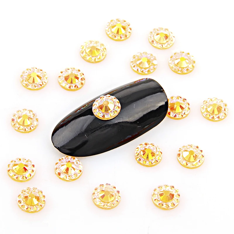 Mix AB Color 4-6mm Resin Round Nail Art Rhineston DIY Decoration Wedding Dress | Дом и сад