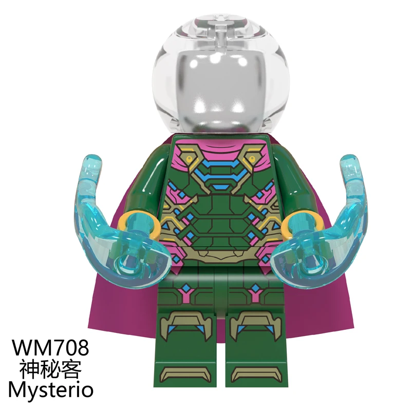 WM708 Супер герои Marvel Мстители Mysterio Ultimate Человек-паук Нуар гвеном строительные блоки фигурки из блоков, игрушки для детей KT1027 - Цвет: WM708