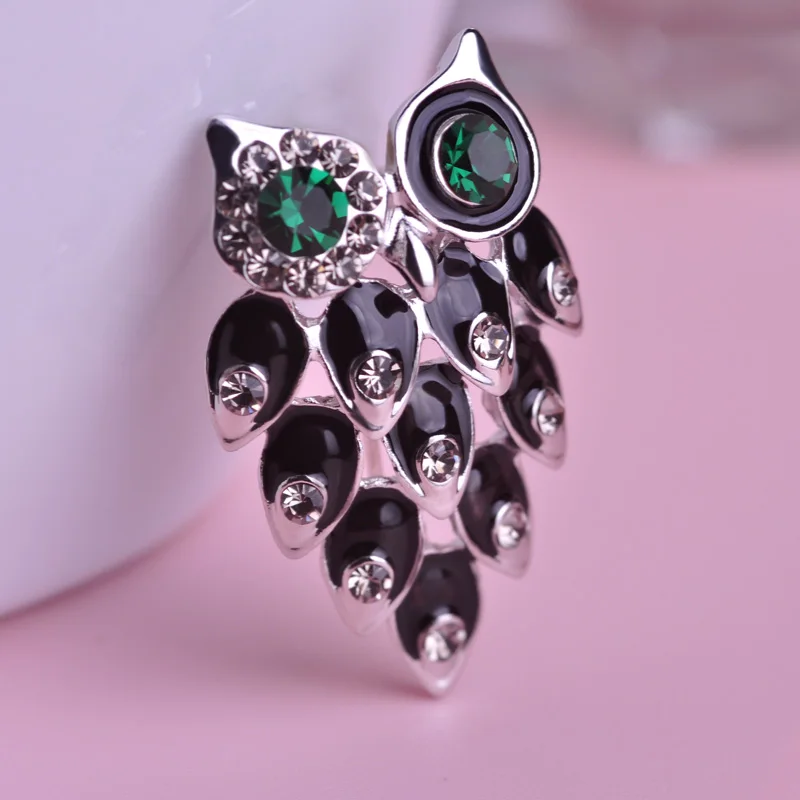 Модная брошь в виде совы с птицами эмалированные броши букет животных булавка