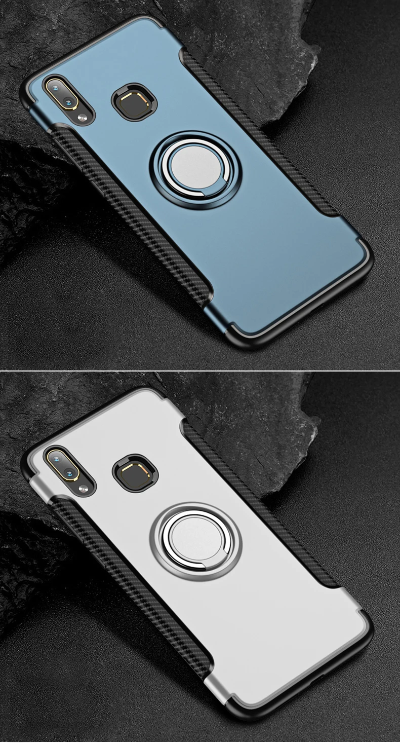 Чехол для Vivo V9 для Vivo Y85, чехол для телефона, Жесткий ПК+ Мягкий силиконовый защитный чехол для Vivo V11 pro V11i Y97 X23, магнитный автомобильный держатель