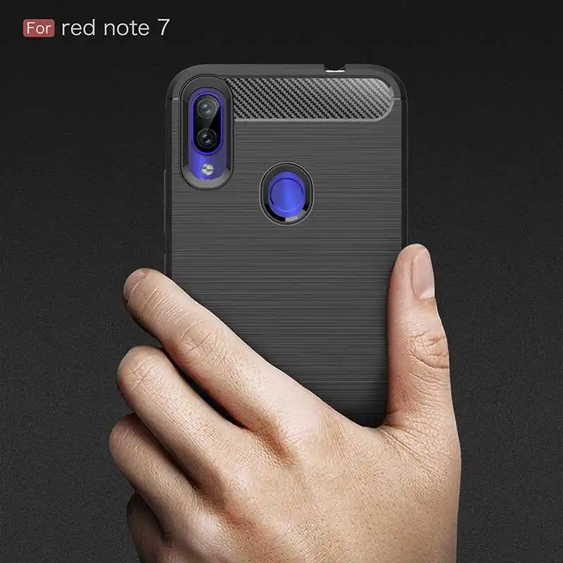Роскошный чехол из углеродного волокна для Xiaomi Redmi Note 7 мягкий MI 8 9 SE Go Pro |