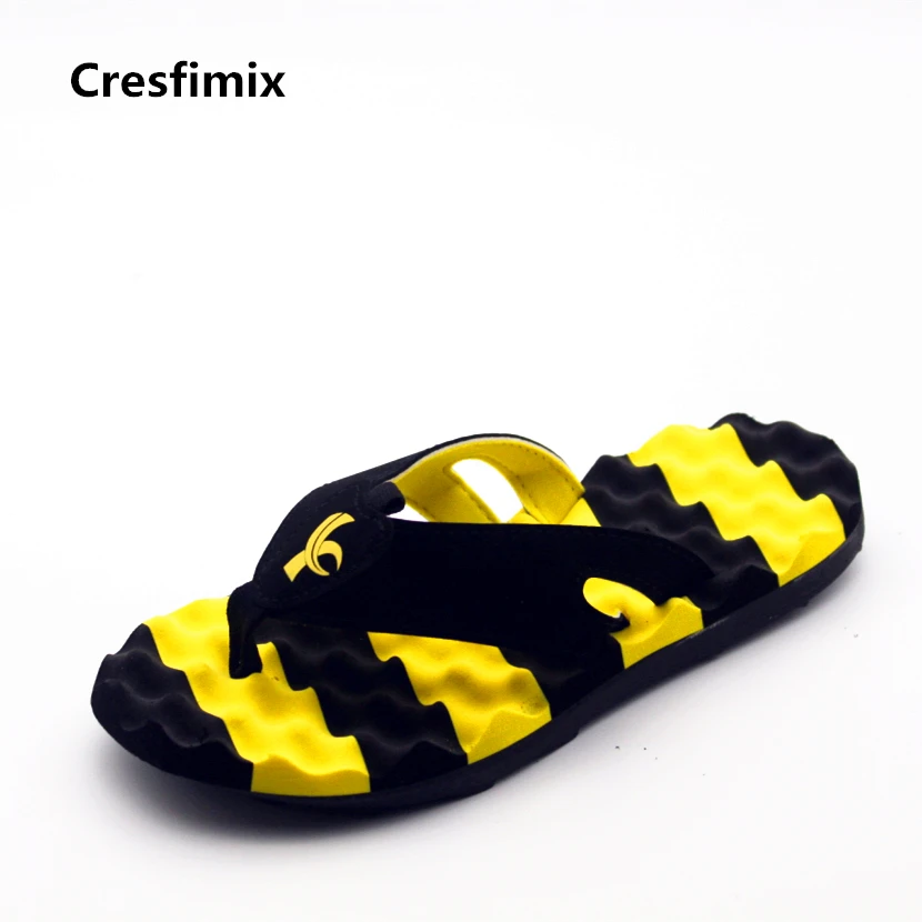 

Мужские модные полосатые шлепанцы Cresfimix большого размера, мужские повседневные весенне-летние шлепанцы, мужские крутые и удобные шлепанцы