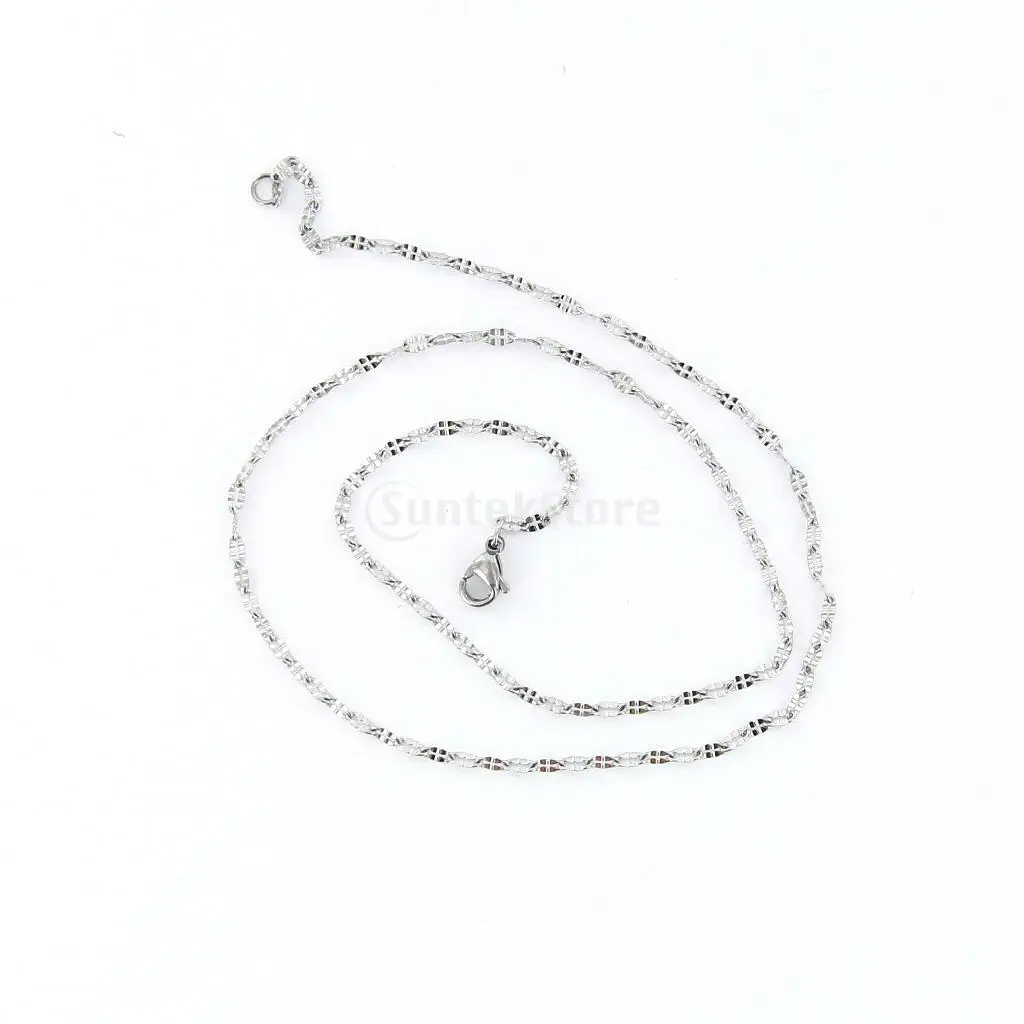 Новый 2014 новое мода женская серебряный нержавеющей стали ссылка цепи ожерелье 2.5