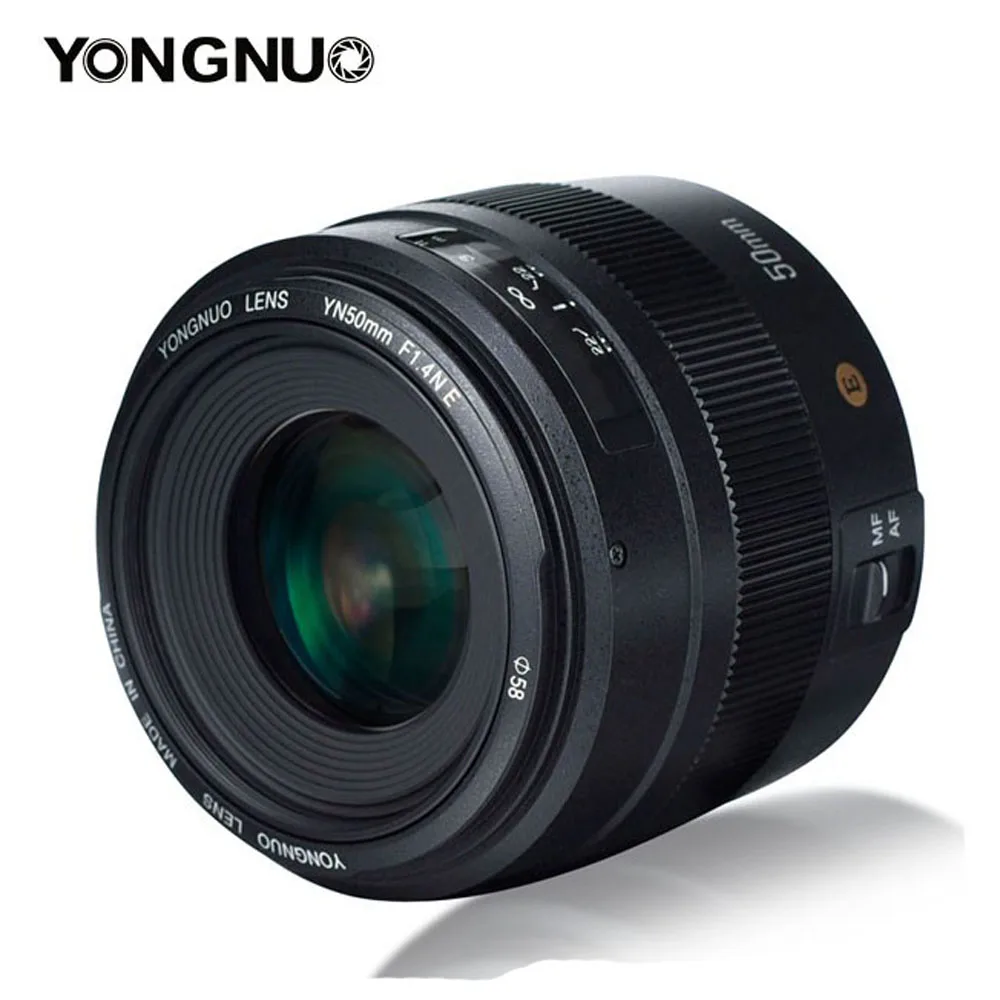 Стандартный основной объектив YONGNUO YN 50 мм F1.4N E F1.4 AF/MF для Nikon D7500 D7200 D7100 D7000 D5600 D5500 D5300