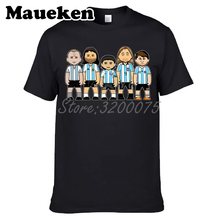 Мужская футболка с надписью Greatest of Argentinian Legend Gabriel Batistuta Lionel Messi Diego Maradona Mario Kempes
