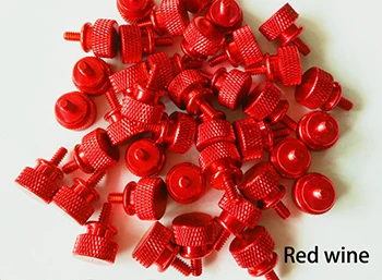 red 5 шт. M3.5* 6/8 разные цвета Анодированный Алюминиевый винт с ручкой винт чехол для компьютера - Цвет: red