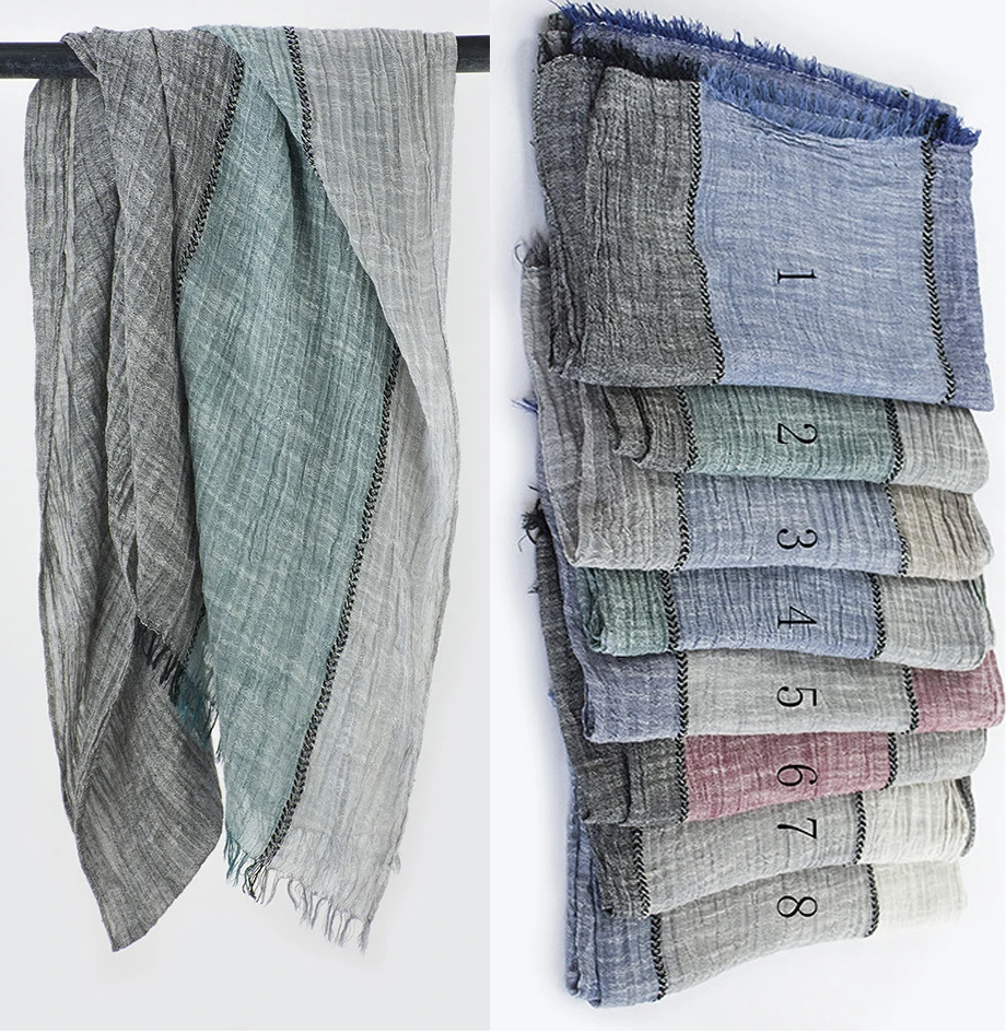 2016 Женский мягкий шарф с бахромой из чистого хлопка 8 цветов 10 шт./лот|scarf logo|lot of