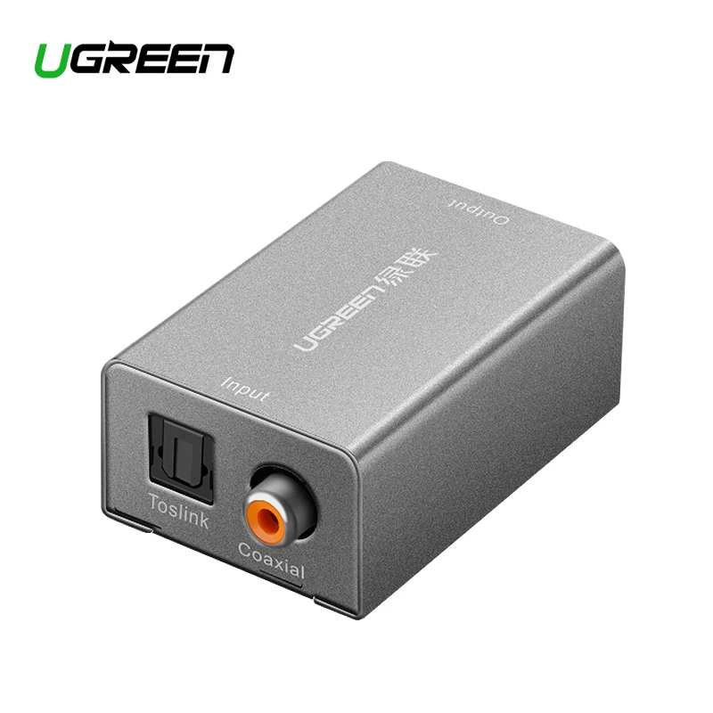 Ugreen цифро аналоговый аудио адаптер оптический коаксиальный Toslink к 3 5 мм с DC 5V/2A EU