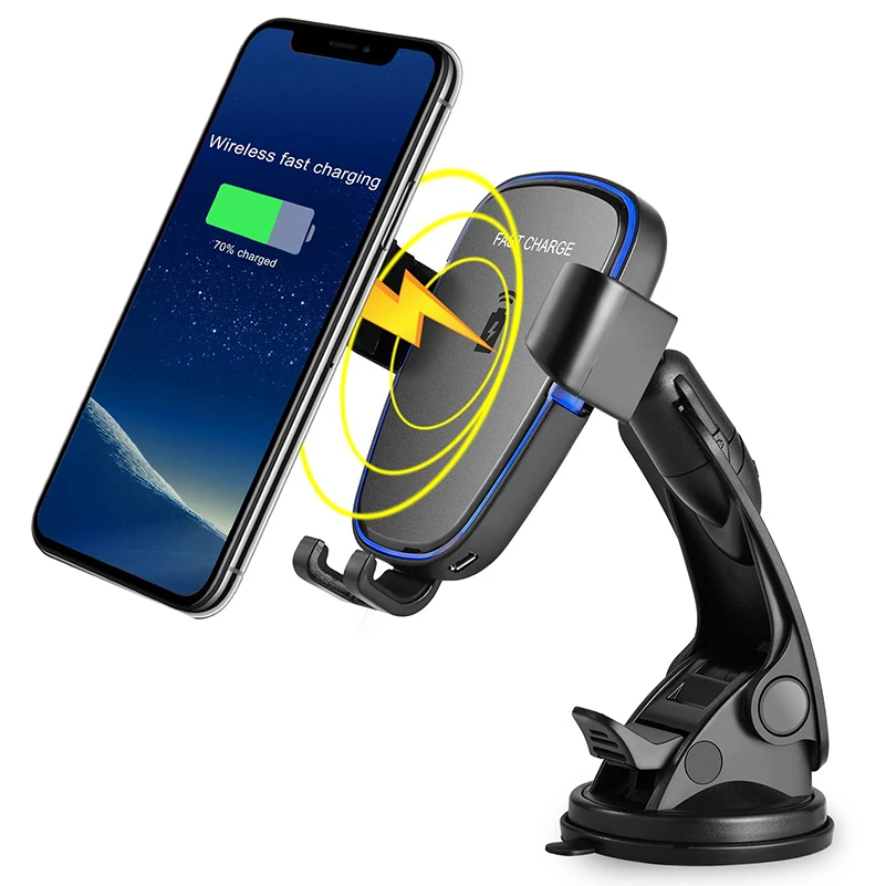 10 Вт быстрое зарядное устройство Qi Беспроводное Автомобильное для iPhone X 8 Plus Samsung S9