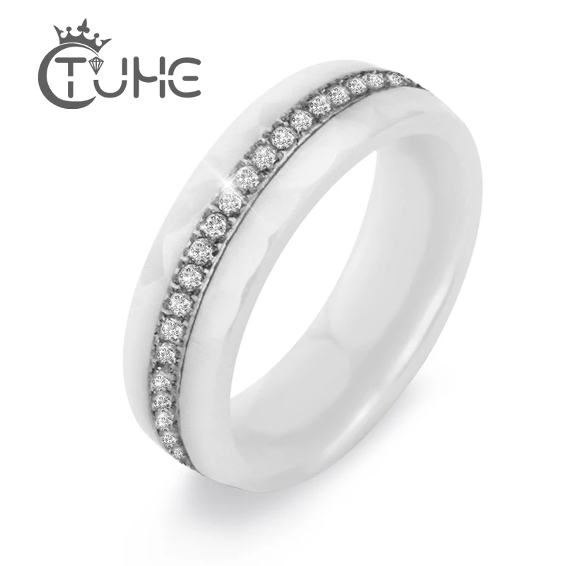 Женское керамическое кольцо Bling белое черное простой стиль|rings for women|ring forceramic ring |