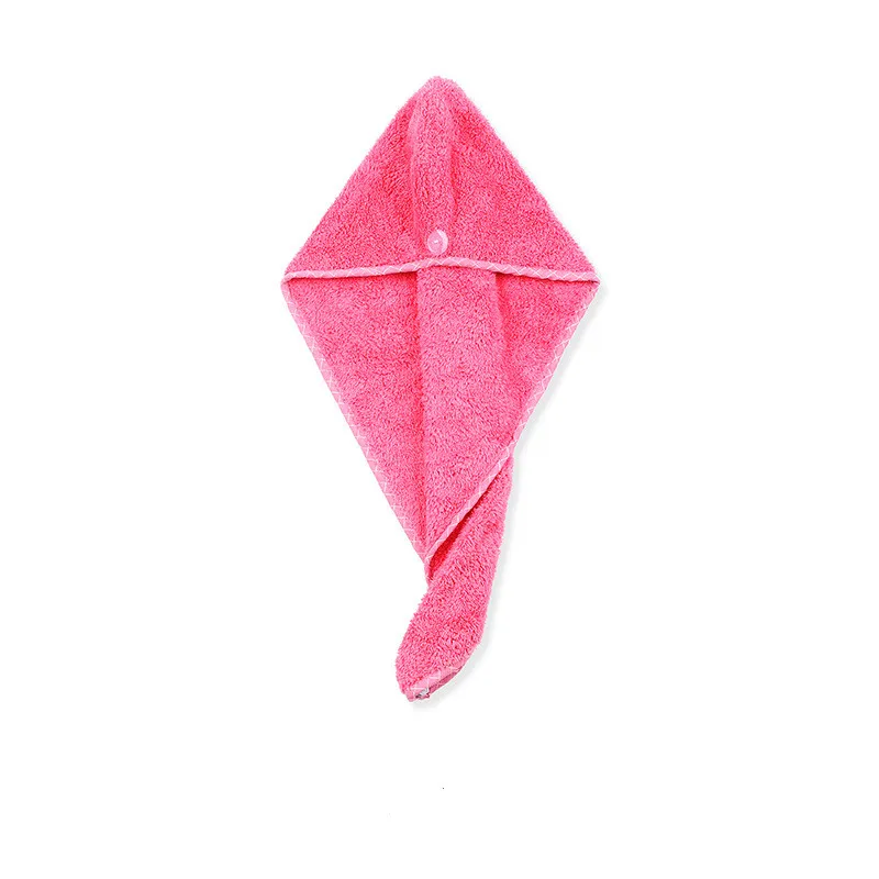 watermelon red Сухая шапочка для волос супер впитывающая, быстросохнущая, сухие волосы, сухие полотенца для волос, утолщенная шапочка для душа для взрослых 62*25 - Цвет: watermelon red