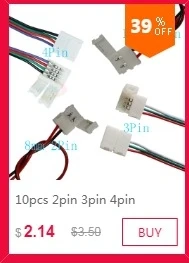 100 шт. 4 Pin гамма разъем адаптера иглы Мужской Двойной 4pin светодио дный 5050 RGB полосы