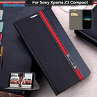Чехол-книжка для Xperia Z3 Compact, откидной Чехол для Sony Xperia Compact Z3 Mini, деловая сумка для телефона, мягкий силиконовый чехол-накладка