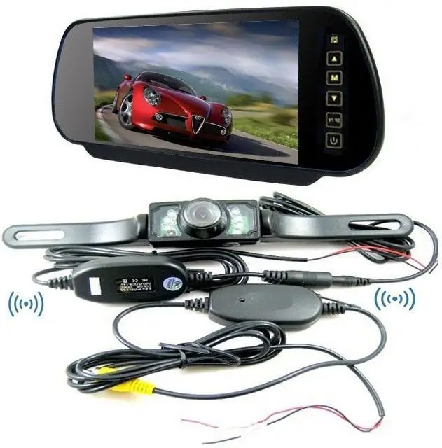 7-дюймовый экран HD800 * 480 автомобильный монитор зеркало заднего вида + беспроводная