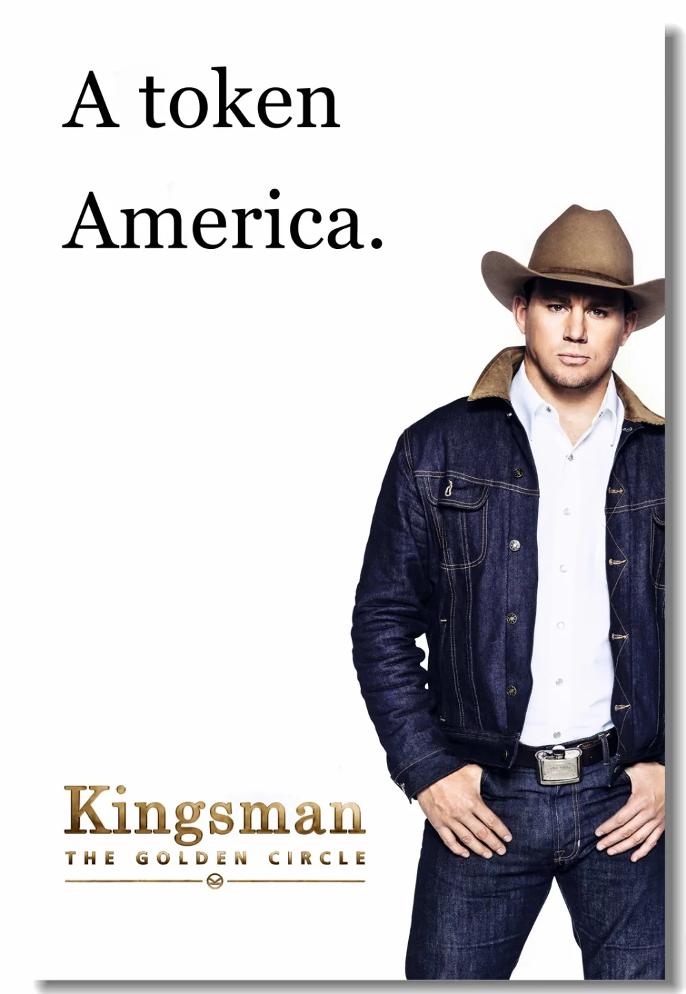 Индивидуальные холщовые настенные наклейки Kingsman Постер с золотым кругом Педро