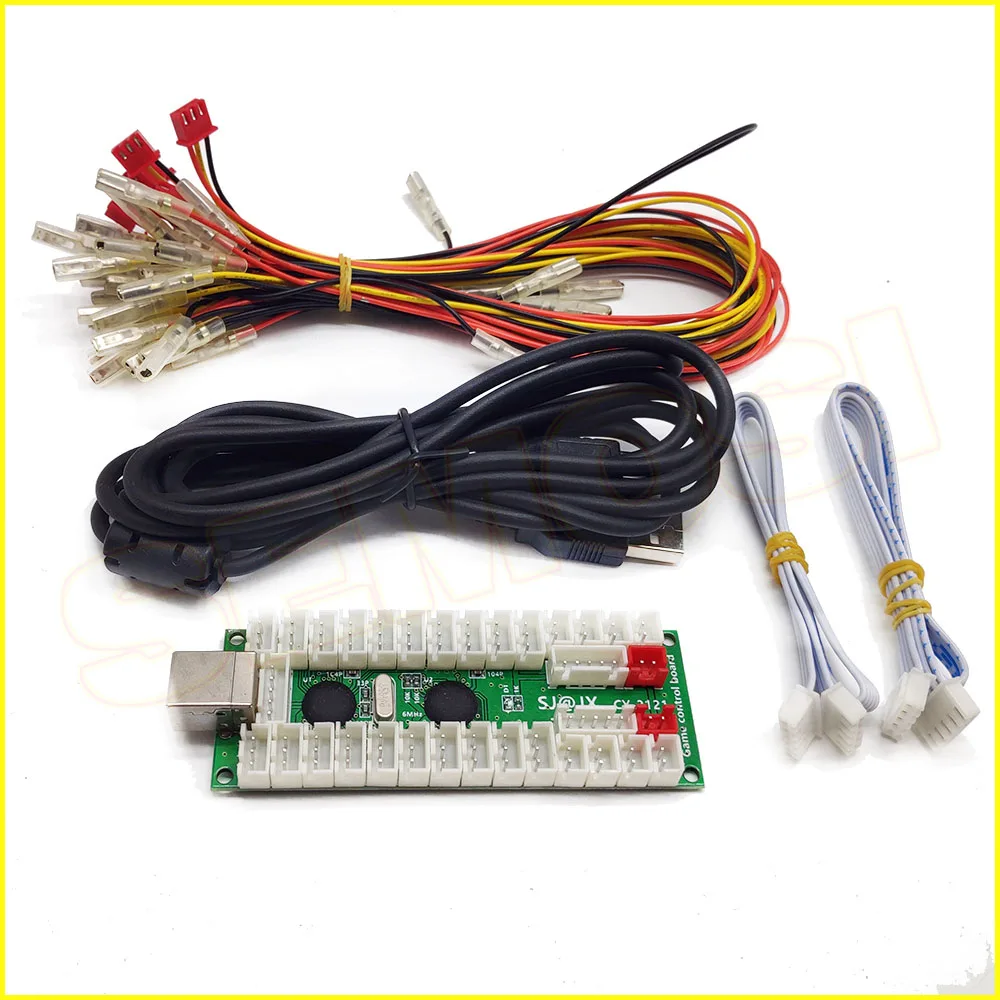 Хромированные светодиодсветодиодный аркадные кнопки джойстик Наборы сделай сам