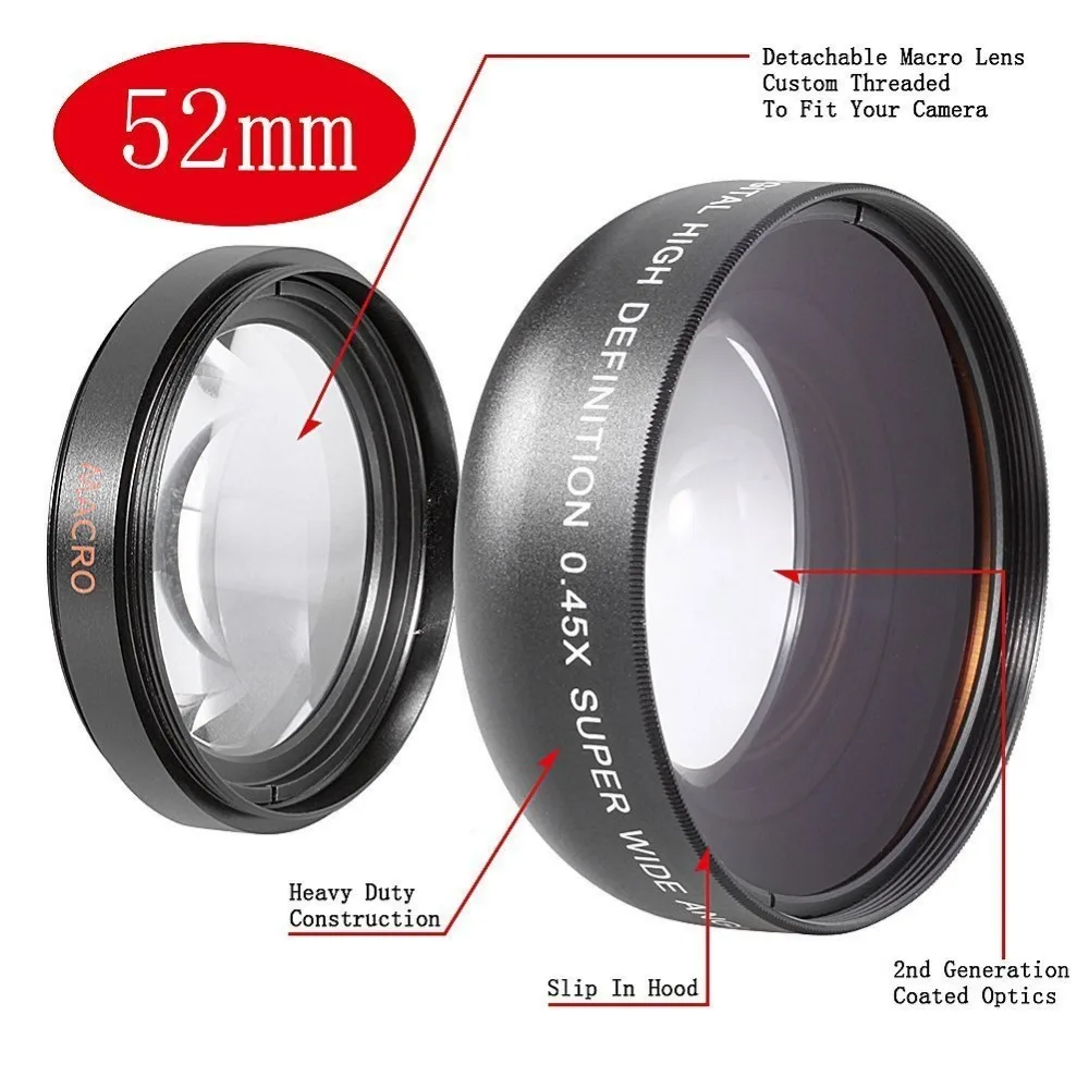Neewer 52MM High Definition Telephoto Lens Kit for Gopro Hero 3+/4 (4 Items) | Электроника
