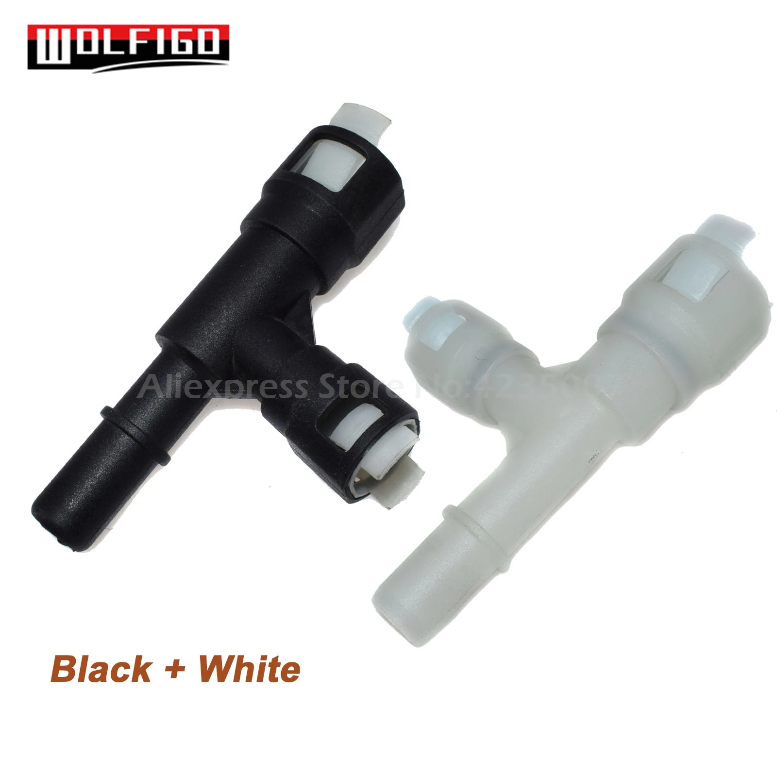 Black White 2PCS WOLFIGO черный/белый HVAC нагреватель шланг разъем 15055343,19130058 для Suburban Tahoe Yukon 19257,19257317, 19257318,15055342 - Цвет: Black White 2PCS