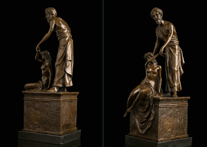 Скульптура в стиле арт деко борода бронзовая статуя для мужчин и женщин опт|statue