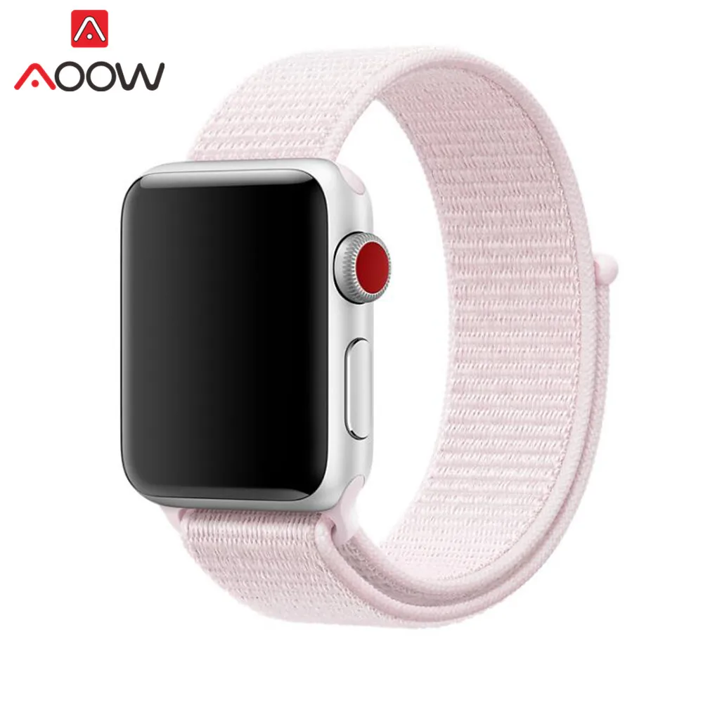 Цветной нейлоновый ремешок для часов Apple Watch 38 мм 42 мм 40 мм 44 мм тканый холщовый ремешок на липучке браслет для часов iwatch 1 2 3 4 - Цвет ремешка: Colour 26
