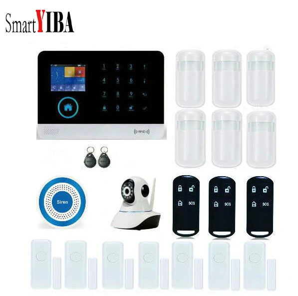 Система охранной сигнализации SmartYIBA Беспроводная GSM сигнализация с Wi Fi GPRS SMS