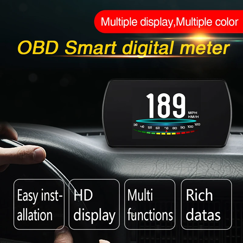 BigBigRoad Car OBDII 2 HUD Head Up Display Speed Windscreen Projector  For Audi A3 A4 b6 b7 b8 A5 A6 c6 c7 A7 Q3 Q5 Q7 R8 tt rs5