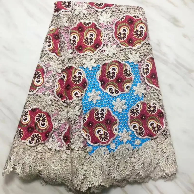 Высокое качество Kant Stof Ankara воск кружева Stof Afrikaanse Kant Stof nieuwe воск Koord Kant voor vrouwen свадебное вечернее платье Stuur gratis - Цвет: As pictures 3