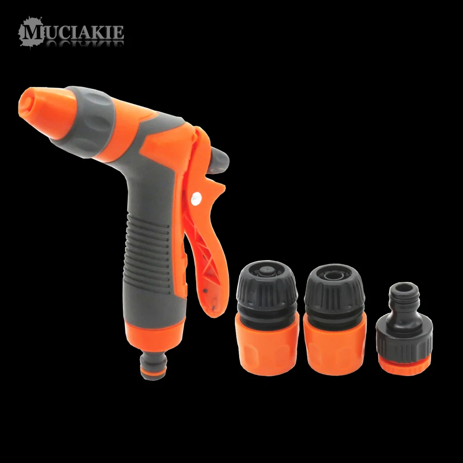 

MUCIAKIE 4 шт./компл. Регулируемый садовый водяной пистолет для орошения автомобиля поливочный пистолет с 3 шт. водяных разъемов