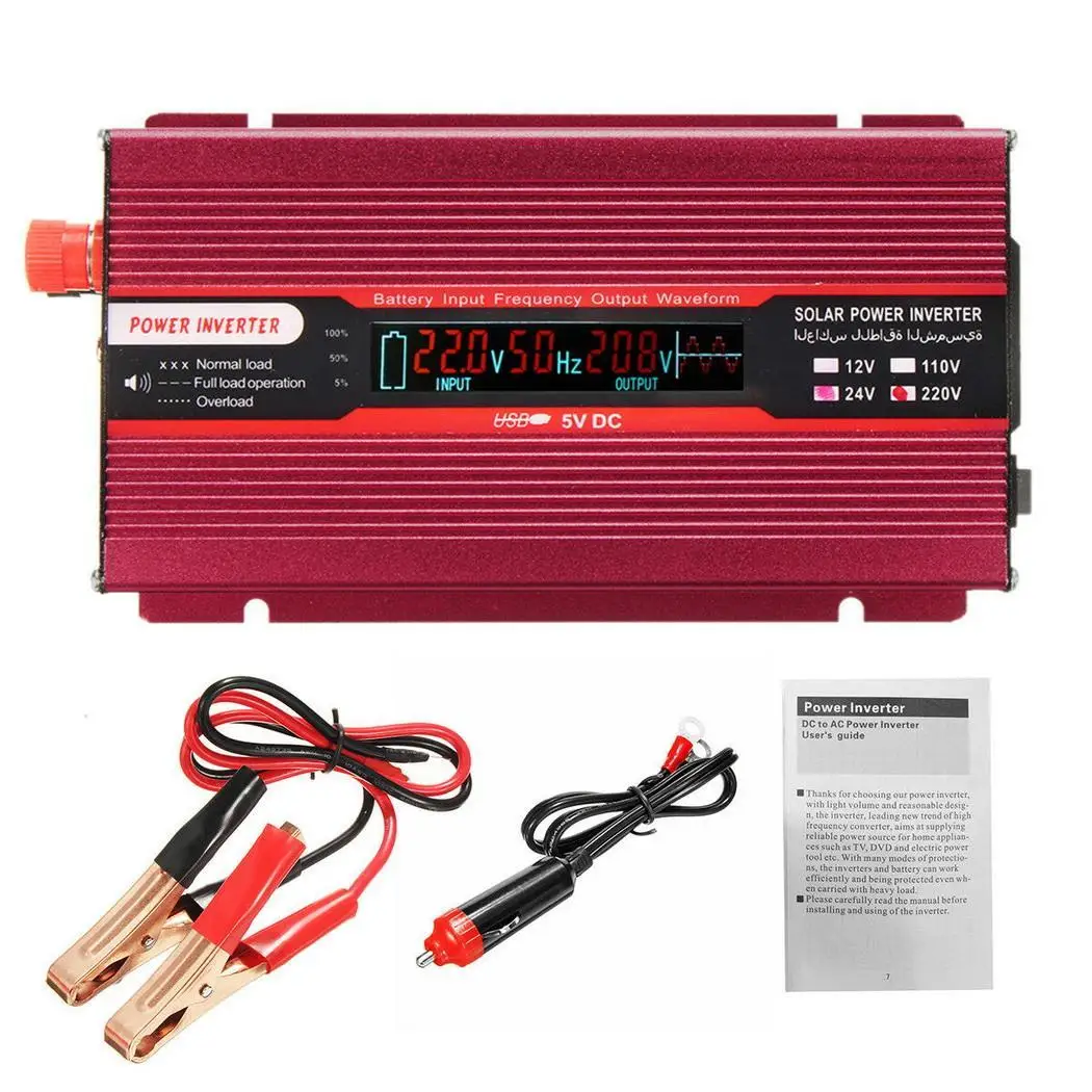 4000W ЖК-дисплей Дисплей автомобильный Солнечный Мощность Инвертор постоянного