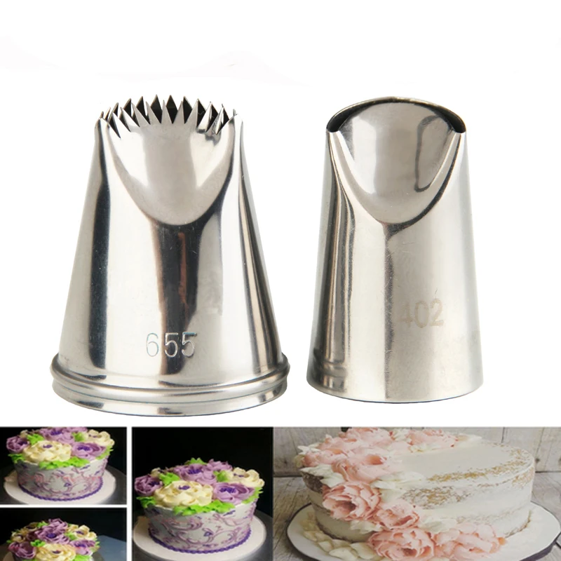 2 шт крем глазурь сопла торт набор инструментов для декора из нержавеющей стали