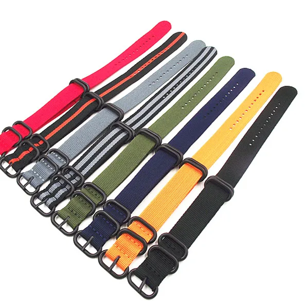 

1PCS Heavy duty nylon straps 18mm 20mm 22mm 24mm Nylon Watch band NATO strap zulu strap watch strap ring buckle -HDNS001