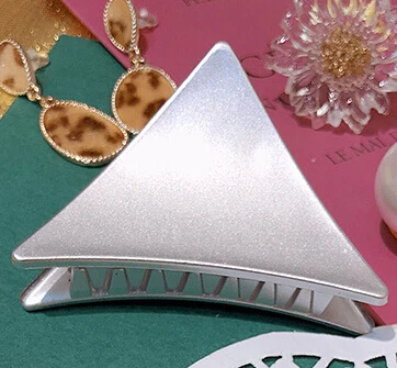 silver color Новые модные треугольные Когти для волос для женщин, заколки для волос, заколки для волос, элегантные вечерние аксессуары для волос, заколки для волос - Цвет: silver color