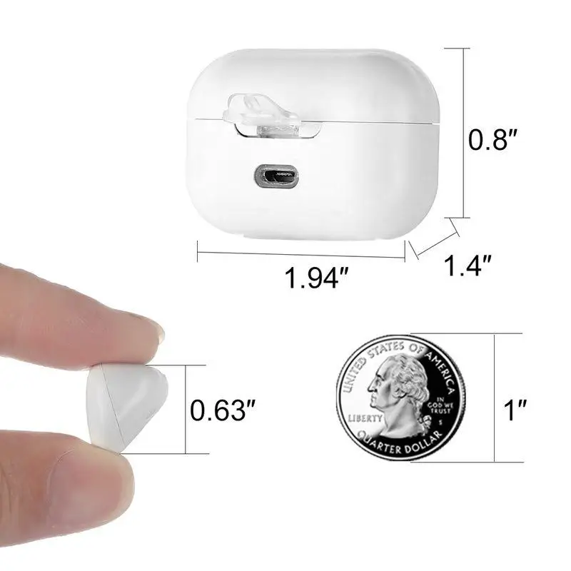 Мини TWS IP8 Bluetooth наушники стерео беспроводные карманные с зарядным боксом для