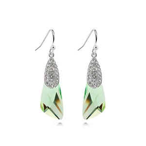3 Модные изысканные серьги с кристаллами Swarovski для женщин, высокое качество, вечерние серьги-капли, свадебные ювелирные изделия - Окраска металла: 3