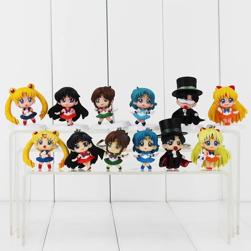

Figures Pvc Figure Keychain with base Model Toys Doll Brinquedos