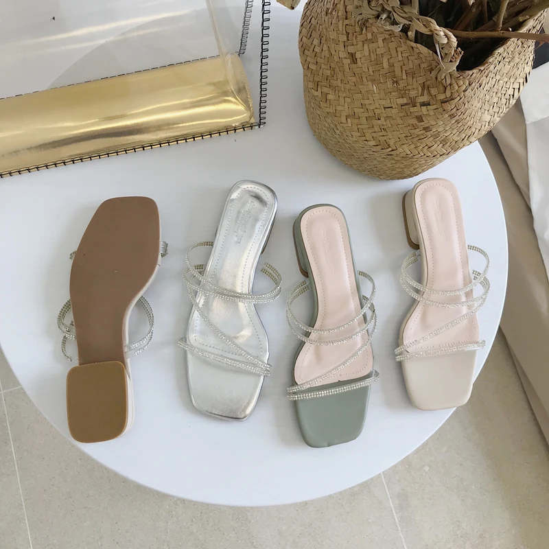 MONMOIRA/шлепанцы в стиле ретро на квадратном каблуке женские босоножки высоком