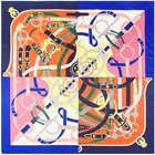 Шелковый шарф POBING 100%, роскошный брендовый плавкий шейный плавкий платок, большой платок, квадратные шарфы, женский платок, бандана 100*100 см