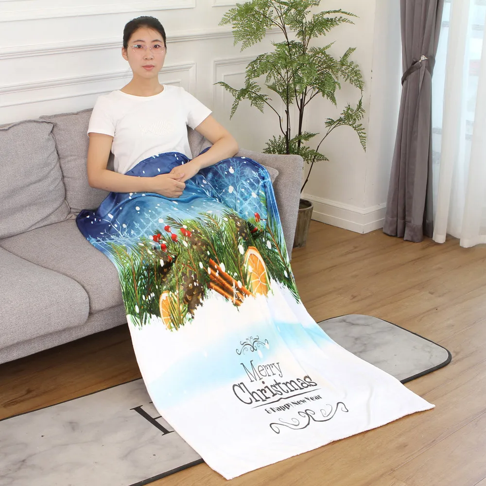 Christmas Blanket Flannel Fabric Sofa Bed 70X100CM Home Garden Decorative Supplies Tool | Дом и сад