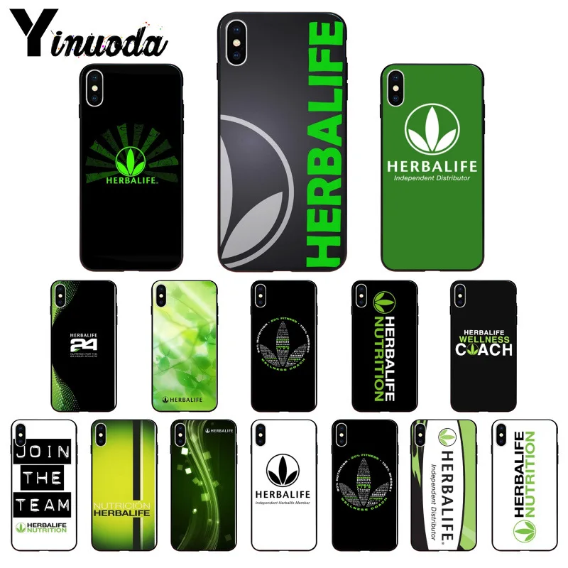 11pro MAX черный и зеленый Herbalife TPU мягкий чехол для телефона Apple iPhone 8 7 6 6S Plus X XS 5 5S SE