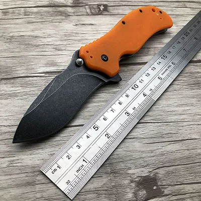 Оранжевый ZZSQ 0350BW Тактический выживания складной нож G10 ручка подшипника ножа подшипник карманный нож Кемпинг Охота Открытый EDC инструмент нож - Цвет: Оранжевый