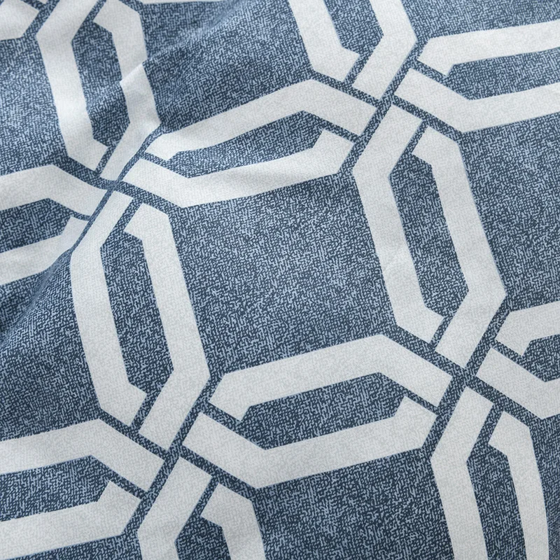 1 шт. пододеяльник Синий Белый Цвет Прямоугольное Узорчатое одеяло покрытие для