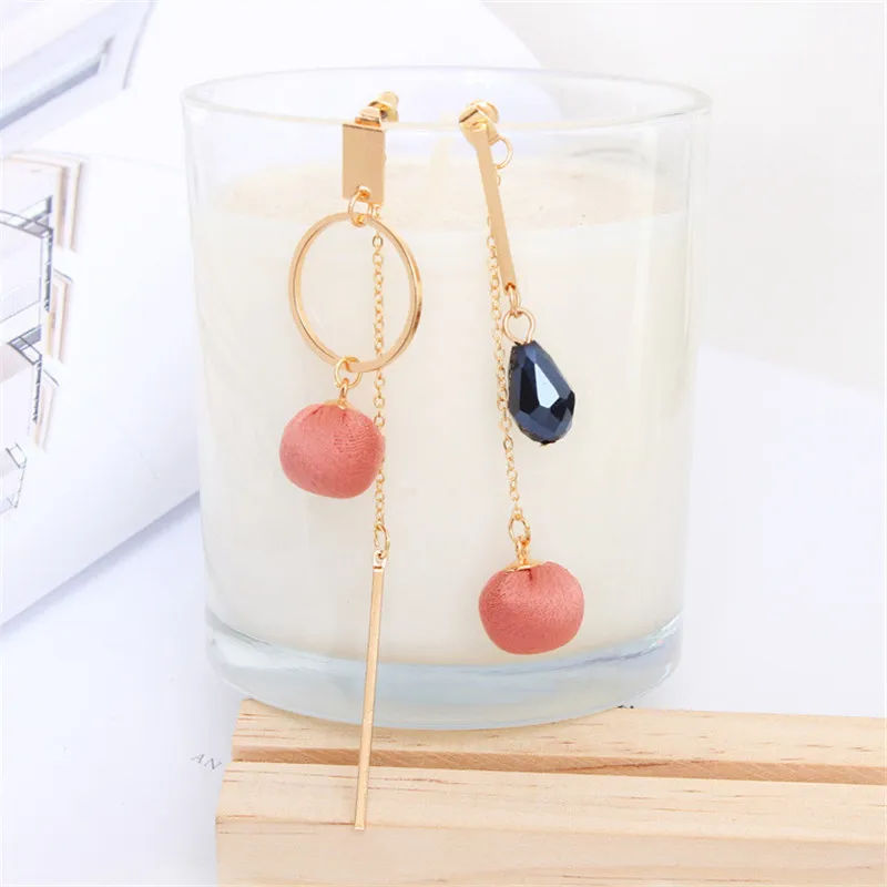 Модные длинные серьги с кисточками для женщин уникальные круглые асимметричные