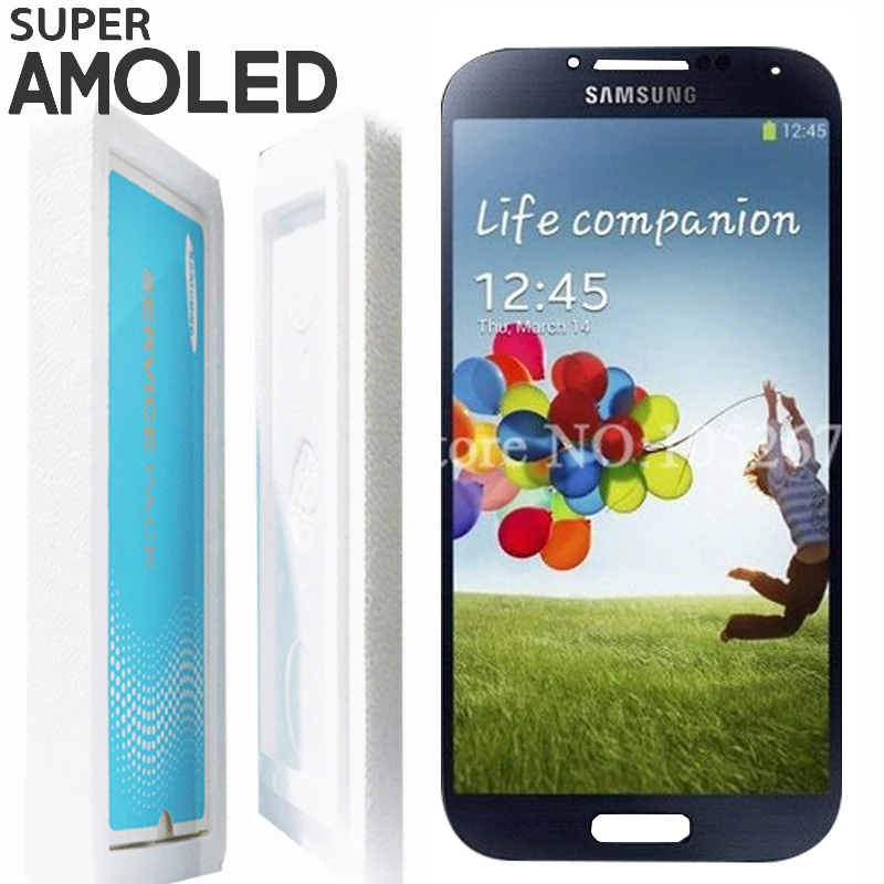 Оригинальный 5 0 ''Супер AMOLED LCD с рамкой Замена для SAMSUNG S4 i9500 i9505 дисплей