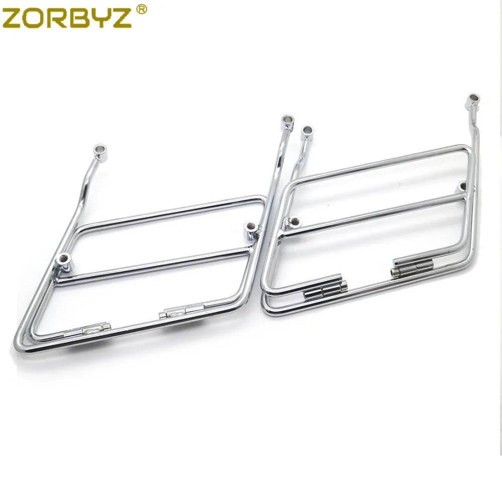 Мотоциклетная седельная сумка ZORBYZ 24 см хромированная кронштейн для крепления